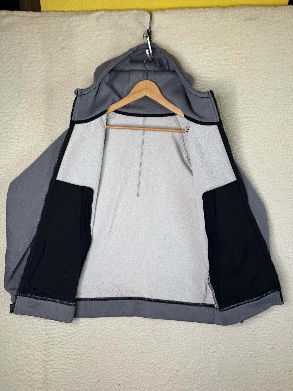 Lululemon Baker Day Thermo Fleece Hoodie Full Zip Jacket Grey Men's Size Medium - Picture 5 of 12